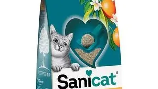 SANICAT Essential Oils Orange floral 10 kg nisip pentru pisici, din bentonita, parfum floral