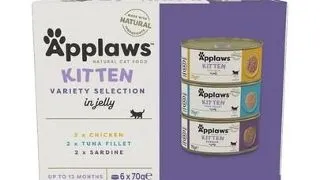 APPLAWS Applaws Cat Tin Multipack Kitten Selection Hrana umeda pentru pisci adulte, cu peste si pui 6 x 70 g