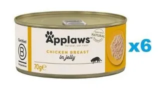 APPLAWS Cat Adult Chicken Breast in Jelly Mancare umeda pisica adulta, cu pui in aspic 6x70g