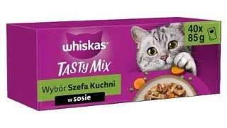 WHISKAS Adult Tasty Mix in sos 40x85 g hrana umeda pisici adulte