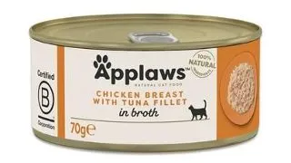 APPLAWS Cat Adult Chicken with Tuna in Broth 70 g pui si ton in supa