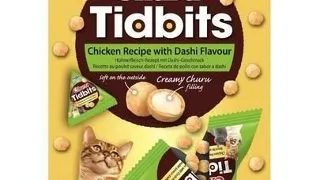 INABA Cat Churu Tidbits Reteta cu Pui si Aroma Dashi 8×12 g gustari moi si cremoase cu pui si bulion Dashi pentru pisici