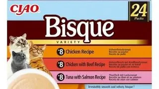 INABA Cat Ciao Bisque Variety 24×40 g Mix de supe crema cu pui, vita si peste pentru pisici