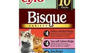 INABA Cat Ciao Bisque Variety 10x40g mix de supe crema cu ton, vita si pui pentru pisici
