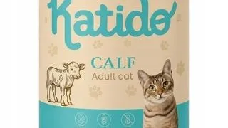 KATIDO Adult Cat Veal 400 g hrana pisici cu vitel si ulei de somon
