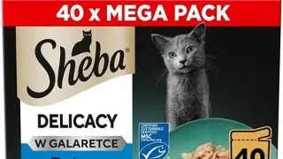SHEBA Delicacy mix peste in leleu 40x85g hrana pisici adulte