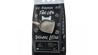 FITMIN For Life Natural Litter nisip bentonitic aglomerant pentru pisici 10L (8,2 kg)