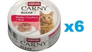 ANIMONDA Carny ocean Hrana umeda cu ton si vita pentru pisici adulte 6 x 80g