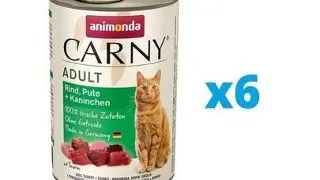 ANIMONDA Carny Adult set vita, curcan si iepure 6 x 400 g pisica adulta