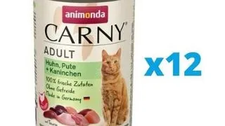 ANIMONDA Carny Adult pentru pisica 12 x 400 g pui, curcan, iepure