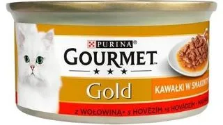 GOURMET Gold Sauce Delights Hrana umeda cu vita pentru pisici adulte 85 g