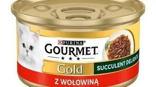 GOURMET Gold Adult Succulent Delights Hrana umeda pisici, cu vita 85g