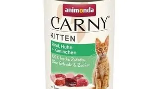 ANIMONDA Carny Kitten Beef&amp;Chicken&amp;Rabbit 400 g Hrana umeda pentru aisoi, cu vita, pui si iepure