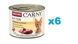 ANIMONDA Carny Kitten Poultry Cocktail conserva 6x200 g cocktail de pasare pentru pisoi