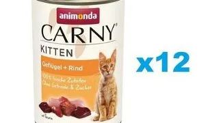 ANIMONDA Carny Kitten Poultry&amp;Beef 12x400 g hrana pui pisica, pasare si vita
