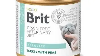 BRIT Veterinary Diet Struvite Turkey&amp;Pea afectiuni ale tractului urinar, hrana umeda pisici 200 g