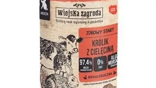 WIEJSKA ZAGRODA hrana umeda pentru pisoi iepure cu vitel 400 g