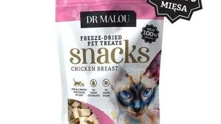 DR MALOU piept de pui 50 g recompense pentru pisici 100% liofilizate