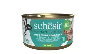 SCHESIR Hrana umeda pentru pisici, cu ton si dorada 85 g