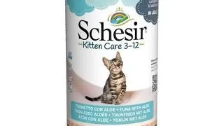 SCHESIR Hrana umeda pentru pisoi, cu ton si aloe 140 g