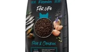 FITMIN Cat For Life Adult Fish and Chicken 8 kg hrana pisici adulte, peste si pui
