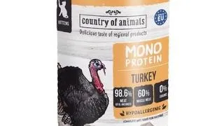 COUNTRY OF ANIMALS hrana umeda monoproteica cu curcan pentru pisoi 400 g