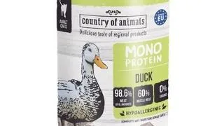 COUNTRY OF ANIMALS hrana umeda monoproteica cu rata pentru pisici 400 g