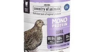 COUNTRY OF ANIMALS hrana umeda monoproteica cu prepelita pentru pisici 400 g