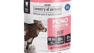 COUNTRY OF ANIMALS hrana umeda monoproteica cu vita pentru pisici 400 g