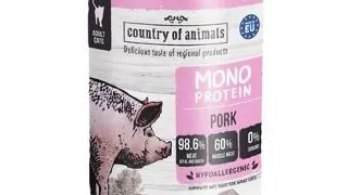 COUNTRY OF ANIMALS hrana umeda monoproteica cu porc pentru pisici 400 g