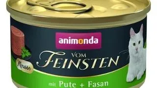 ANIMONDA Vom Feinsten Mousse hrana umeda tip mousse pentru pisici cu curcan si fazan 85 g