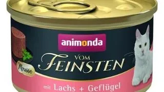 ANIMONDA Vom Feinsten Mousse hrana umeda tip mousse pentru pisici cu somon si pasare 85 g