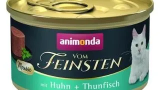 ANIMONDA Vom Feinsten Mousse hrana umeda tip mousse pentru pisici cu pui si ton 85 g