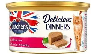 BUTCHER'S Classic Delicious Dinners mousse cu ficat si carne de vita 85 g