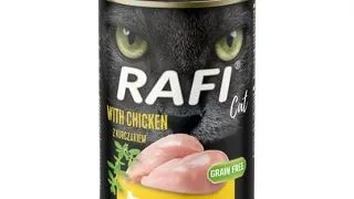 Hrana umeda pisici adulte pui fara cereale RAFI Cat Adult 400 g