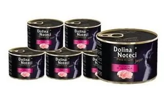 Hrana umeda pisoi peste 3 luni DOLINA NOTECI Premium Junior 12x185 g curcan
