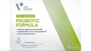VET EXPERT Daily Balance Probiotic probiotic si prebiotic pentru caini si pisici 30 capsule