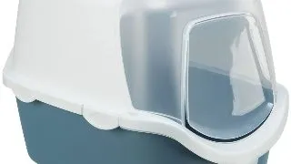 Litiera Vico Open Top, Cu Capac Si Lopatica, Albastru/Alb