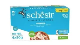 Hrana pisici cu ton SCHESIR in jeleu 6x50 g