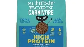 Hrana uscata pisici cu hering si somon Schesir Born Carnivore 1,25 kg fara cereale