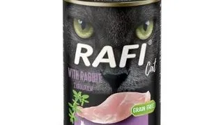 RAFI Cat Adult cu iepure hrana umeda pentru pisici sterilizate 400 g