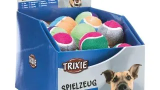 Trixie, jucarie minge tenis caini, 6.4cm, multicolor