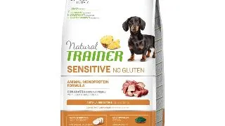 NATURAL TRAINER Sensitive No Gluten, XS-S, Rata, hrana uscata monoproteica caini, sistem digestiv, 7kg