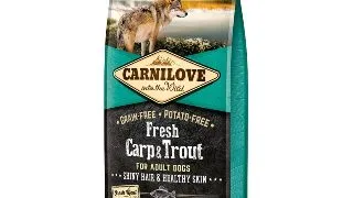 CARNILOVE Fresh Hair & Skin S-XL, Crap si Pastrav, hrana uscata fara cereale caini, piele si blana, 12kg