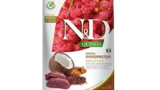 N&D Quinoa Skin&Coat, M-XL, Vanat, hrana uscata fara cereale caini, piele & blana, 7kg