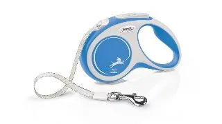 FLEXI Comfort, lesa banda retractabila caini, nylon, albastru, S(15kg, 5m)