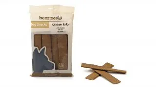 BEEZTEES Snack Strips, recompense caini, cu Pui, 150g