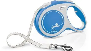 FLEXI Comfort, lesa banda retractabila caini, nylon, albastru, L(60kg, 5m)