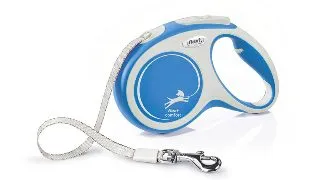 FLEXI Comfort, lesa banda retractabila caini, nylon, albastru, M(25kg, 5m)