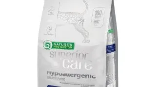 NATURES PROTECTION Superior Care Hypoallergenic, Somon, hrana uscata fara cereale caini, afectiuni digestive si dermatologice, 10kg